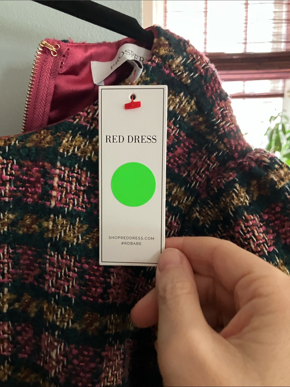 Tweed Puff Sleeve Mini Dress - Picture 2 of 2